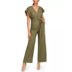 CALVIN KLEIN - Ruffled Belted Jumpsuit